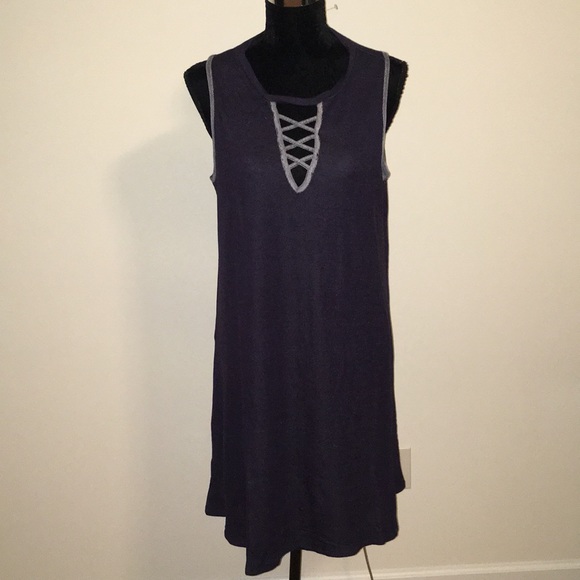 Liberty Love Chambray Swing Trapeze Dress NWT - Picture 3 of 8